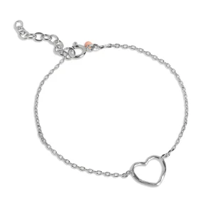 Enamel - Bracelet Organic Heart, Silver