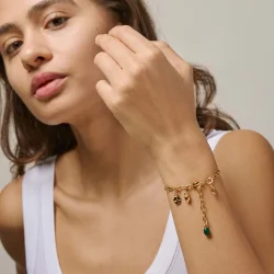 Enamel - Eleanor Petrol Green Charm