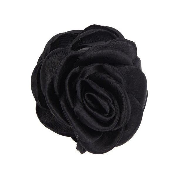 Pico - Small Satin Rose Klemme, Sort