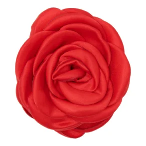 Pico - Small Satin Rose Klemme, Bright Red