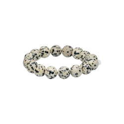 So� - Chunky Krystal Armb�nd, Dalmatiner Jaspis (Gl�de)