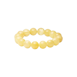 So - Chunky Krystal armbnd, Gul Jade (Velvre)