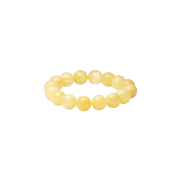 So - Chunky Krystal armbnd, Gul Jade (Velvre)