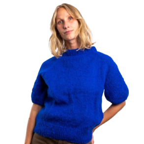 Coffee Beanies - Ida Alpaka Kort�rmet Strik, Koboltbl�