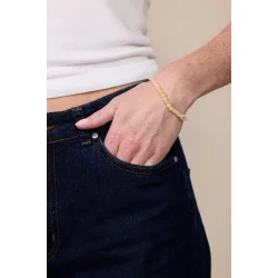 So - Krystal Armbnd, Gul Jade (Velvre)