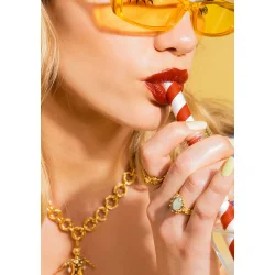 House of Vincent - Delusive Truth Ring, Mint Chalcedony