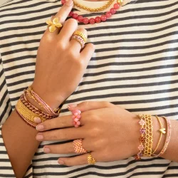 Ibu Jewels - Lulu Wannie Armb�nd, Mix Maroon