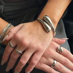 Sistie 2nd - Drops Bangle Armbnd, Slv