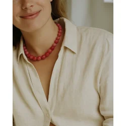 So - Faro Krystal Halskde, Redstone Quartz (Klarhed)