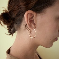 Maria Black - Drift Hoops Medium �reringe, Forgyldt