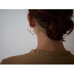 Maria Black - Drift Hoops Medium �reringe, Forgyldt
