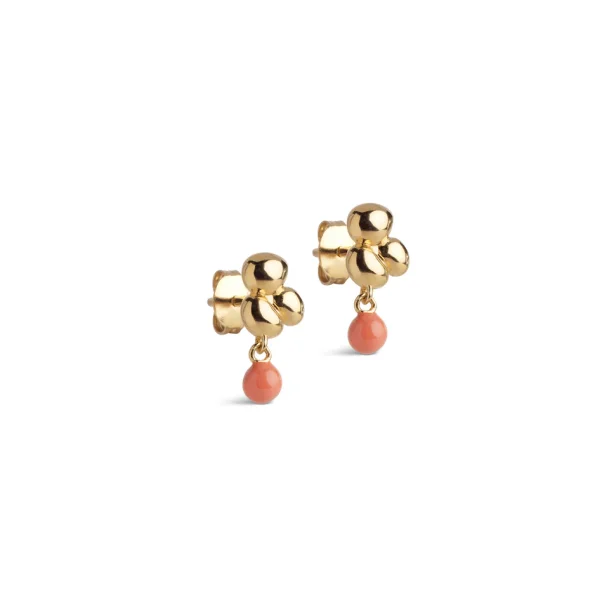 Enamel - Nara Ball �reringe, Light Coral