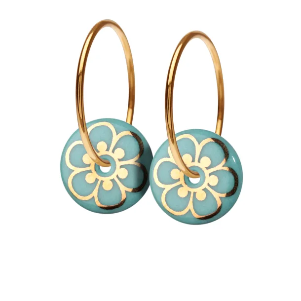 Scherning - Flora reringe, Aquamarine/Gold