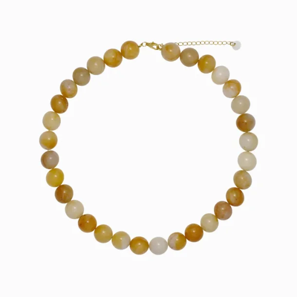 So - Faro Krystal Halskde, Orange Aventurin (Glde)