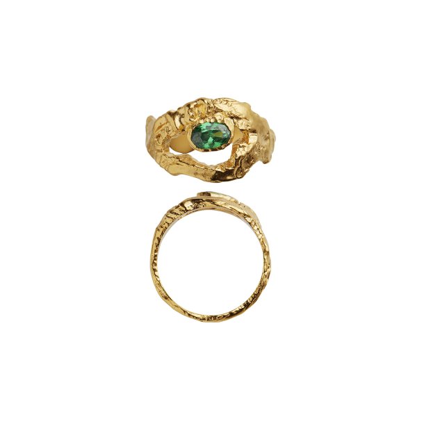 Stine A - My Love Rock With Green Stone Ring