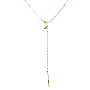 Jane K�nig - Half Moon Tie Halsk�de, Forgyldt