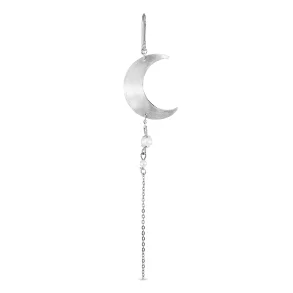 Jane Knig - Half Moon Earrings With Pearl Chain