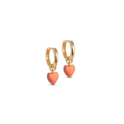 Enamel - Amore Hoops �reringe, Light Coral