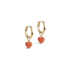 Enamel - Amore Hoops �reringe, Light Coral