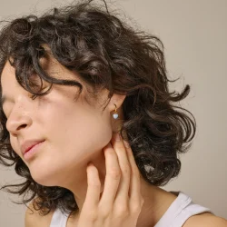 Enamel - Amore Hoops, Steel Blue