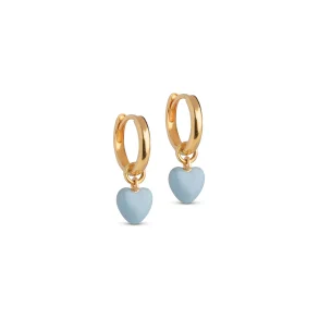 Enamel - Amore Hoops, Steel Blue