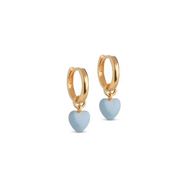 Enamel - Amore Hoops, Steel Blue