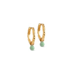 Enamel - Belle Hoops, Dusty Green