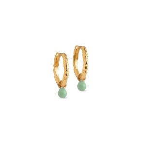 Enamel - Belle Hoops, Dusty Green