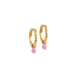Enamel - Belle Hoops, Light Pink
