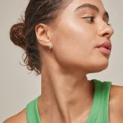 Enamel - Classic Wide Hoops, Slv