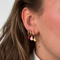 Enamel - Grand Amore Hoops, Soft Rose