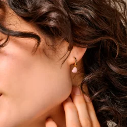 Enamel - Grand Amore Hoops, Soft Rose