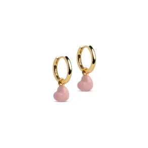 Enamel - Grand Amore Hoops, Soft Rose