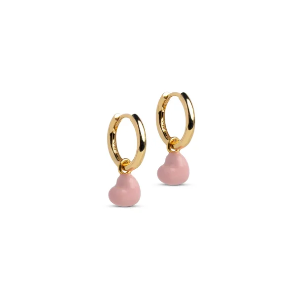 Enamel - Grand Amore Hoops, Soft Rose