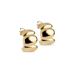 Enamel - Melia Chunky Hoops, Forgyldt