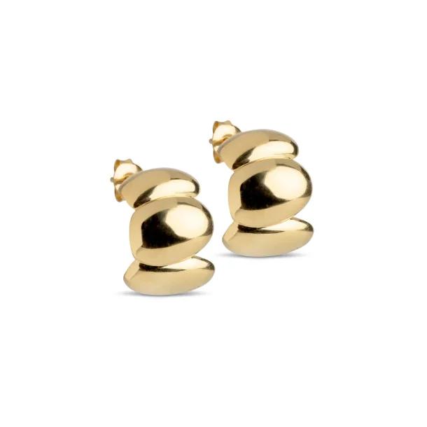 Enamel - Melia Chunky Hoops, Forgyldt