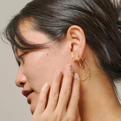 Enamel - Organic Arena Hoops Medium, Forgyldt