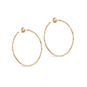 Enamel - Organic Arena Hoops Large, Forgyldt