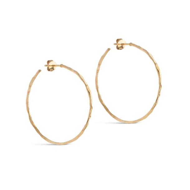 Enamel - Organic Arena Hoops Large, Forgyldt