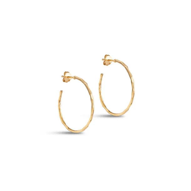 Enamel - Organic Arena Hoops Medium, Forgyldt