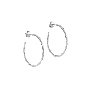 Enamel - Organic Arena Medium Hoops, S�lv