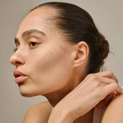 Enamel - Twistie drop Hoops, Forgyldt