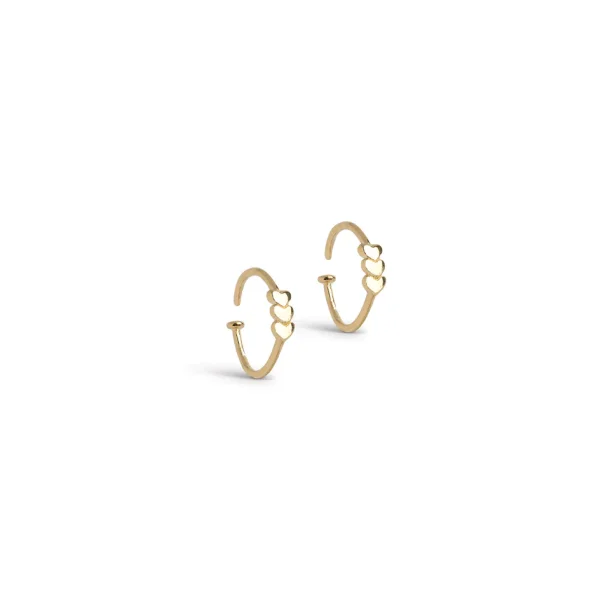 Enamel - Twistie drop Hoops, Forgyldt