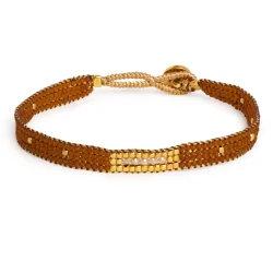 Ibu Jewels - Jill 5 Stones Armb�nd, Brown