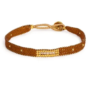 Ibu Jewels - Jill 5 Stones Armb�nd, Brown