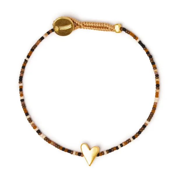 Ibu Jewels - Lulu Heart Mix Armb�nd, Black Mix