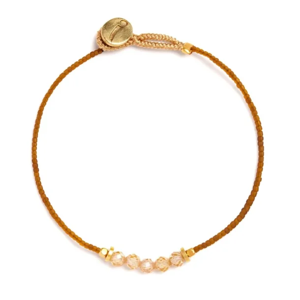 Ibu Jewels - Lulu 5 Stones Armb�nd, Brown