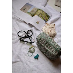 Bon Dep - Toilettaske Pouch XS Square mw Liberty, Poppy and Daisy Teal