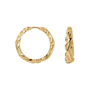 Camille Brinch - Store Zebra Hoops, Forgyldt