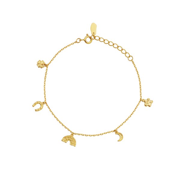 Maanesten - Lucky Charm Armb�nd, Forgyldt